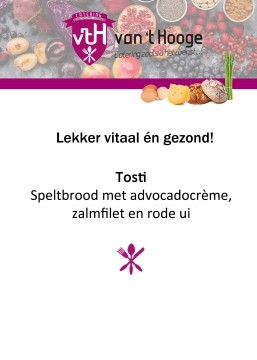 Vitaliteitssnack gezond bedrijfsrestaurant Catering van 't Hooge