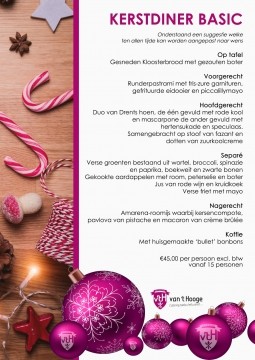 Kerst zakelijk Catering van 't Hooge